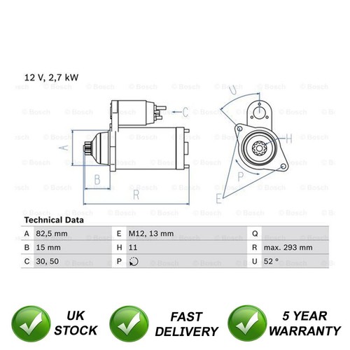 Starter motor sjr - fits, toyota