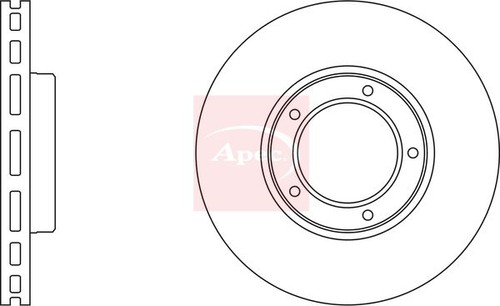 Brake disc front vented - vented, fits