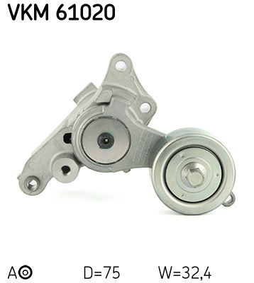 Ribbed belt tensioner for - belt,