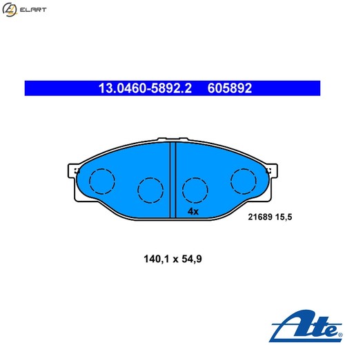 Brake pad set disc - set,