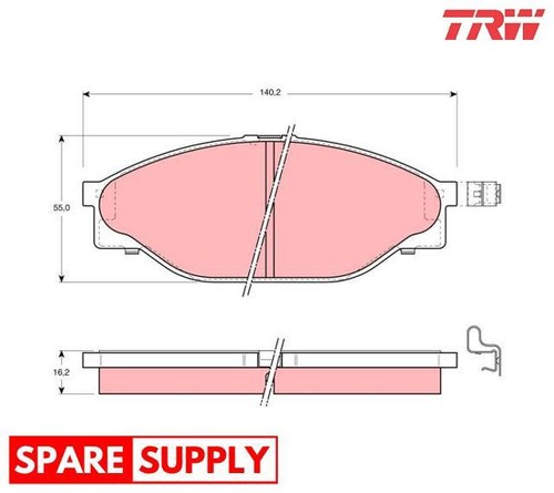 Brake pad set disc - disc,
