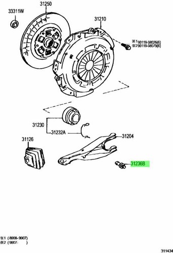 Genuine toyota release fork - genuine,