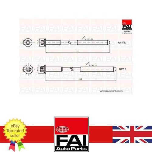 Cylinder head bolt - head, for