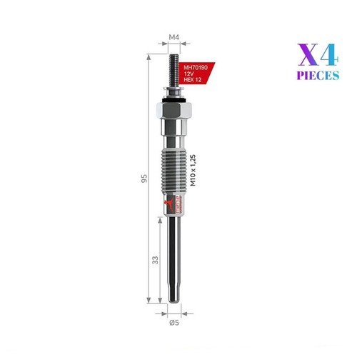 Glow plugs fits toyota dyna - plugs,
