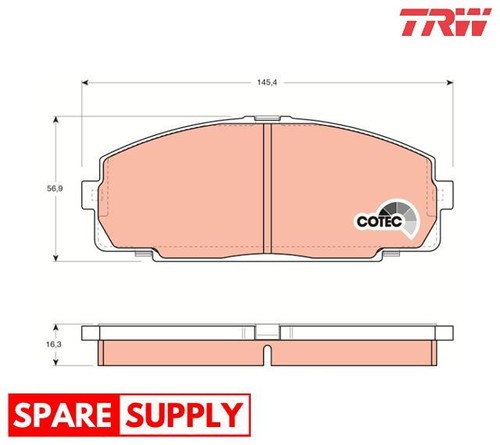 Brake pad set disc - pad, for