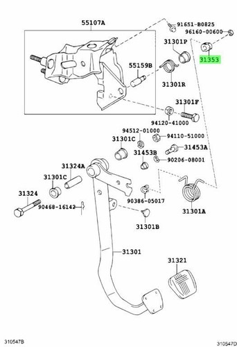 Genuine toyota clutch pedal - genuine,