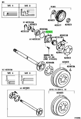 Genuine toyota rear - toyota, axle