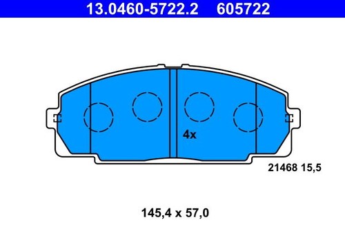 Brake pad set for - brake,